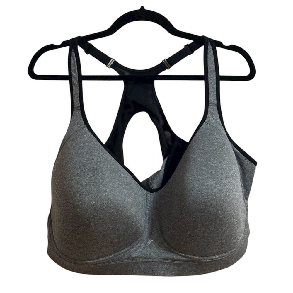 NWT Old Navy Plus Sz 4X Sports Bra Grey Black